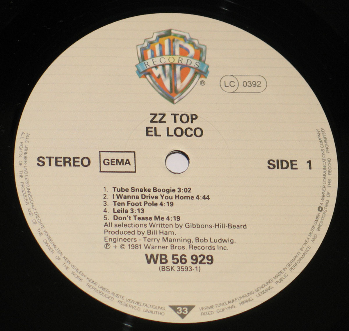 High Resolution Photos of zz top el loco 